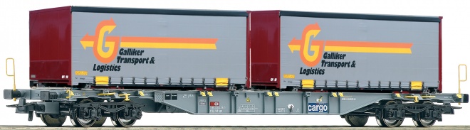 Flat car with 2 containers<br /><a href='images/pictures/Roco/179125.jpg' target='_blank'>Full size image</a>